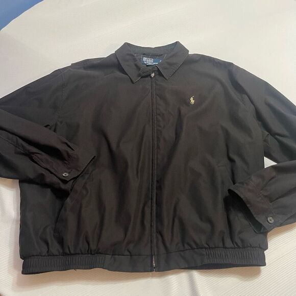 Polo Ralph Lauren Vintage Harrington Black Jacket Size XXL - Picture 1 of 8